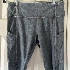 Lululemon Gray/Blue Biker Shorts